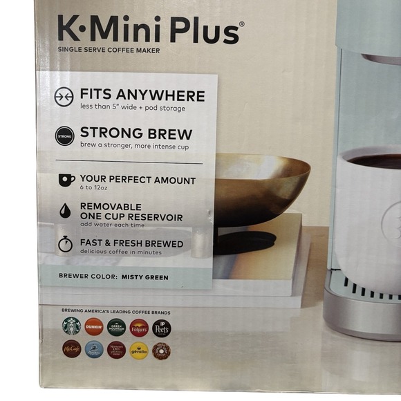 Keurig K-Mini Plus Single Serve K-Cup Pod Coffee Maker - Misty‎ Green - Picture 2 of 10
